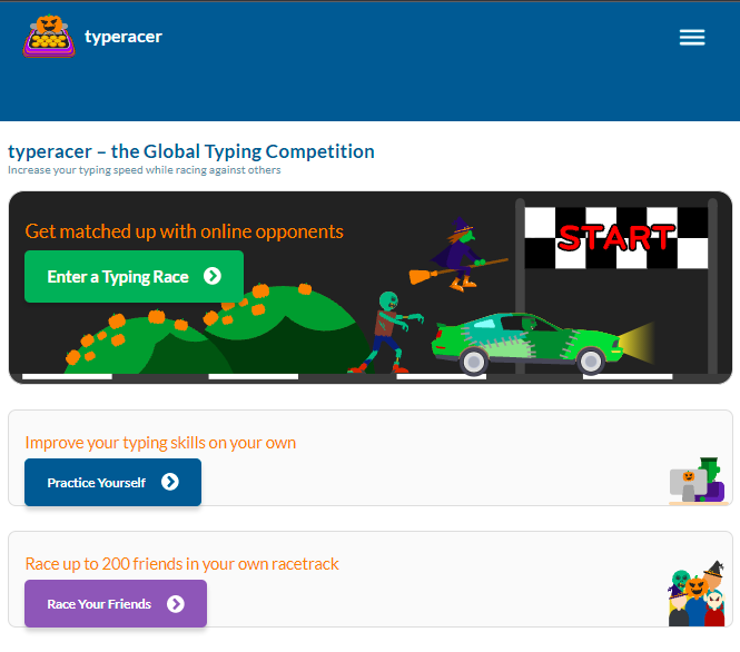 Improve your typing speed playing in real time - TypeRacer Online