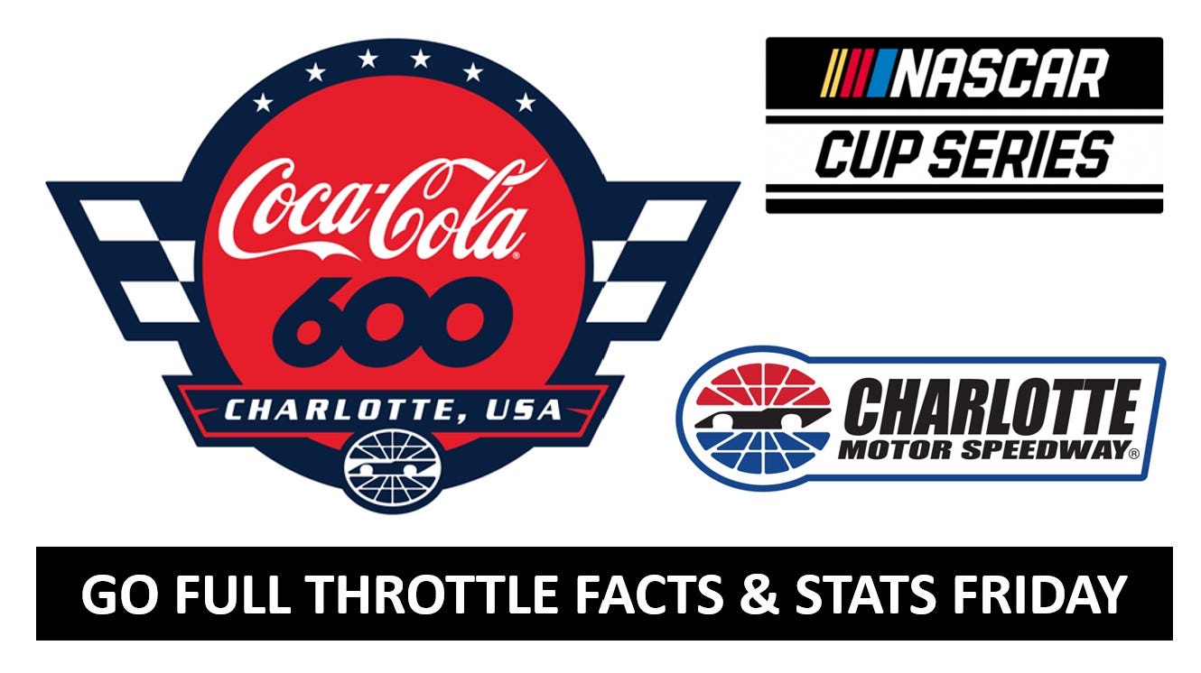 Facts and Stats Friday for the NASCAR Coca-Cola 600 at Charlotte Motor Speedway