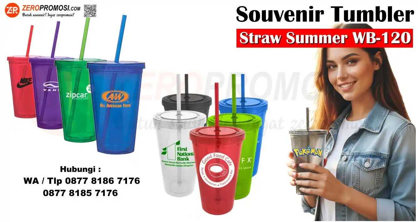 Tumbler Straw Custom yang Lagi Tren, Cocok untuk Souvenir Promosi Perusahaan!