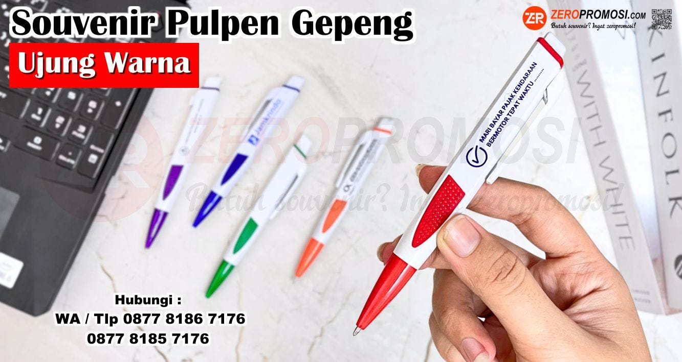 Pulpen Gepeng Custom Logo, Souvenir Promosi Hemat yang Efektif Meningkatkan Branding
