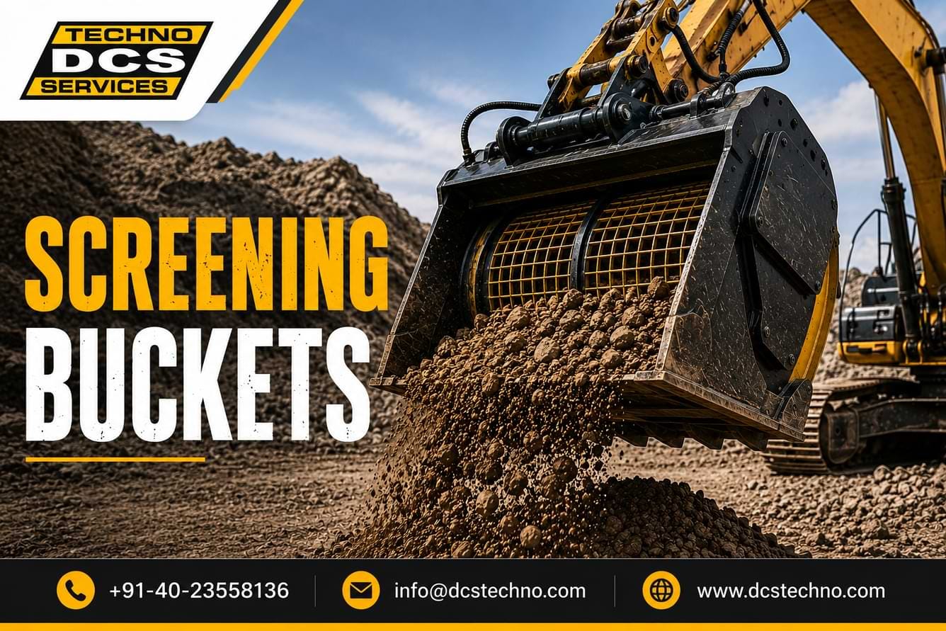Screening Buckets for Efficient Material Separation in Construction & Mining
