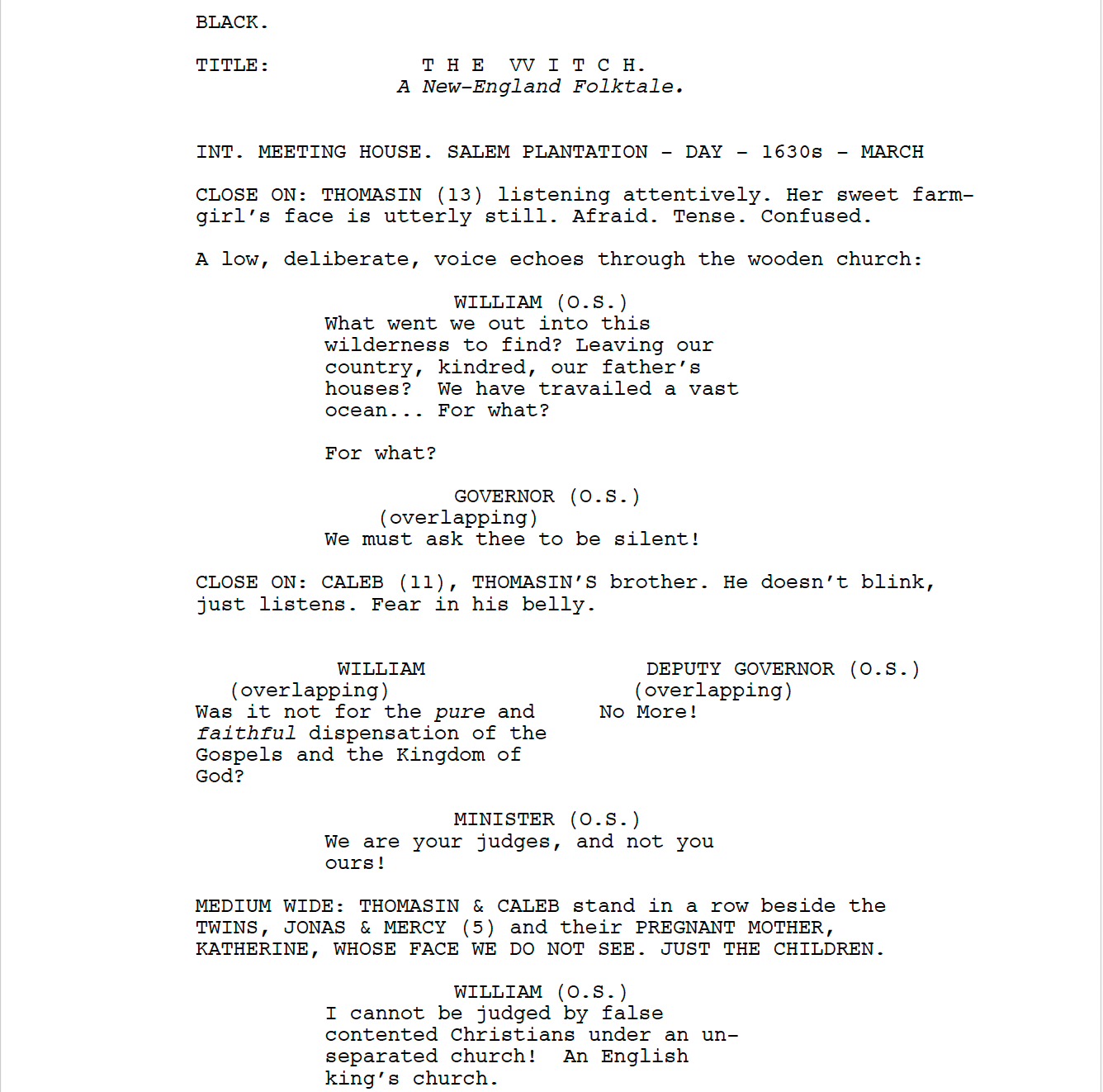 Page One: “The Witch” (2015)