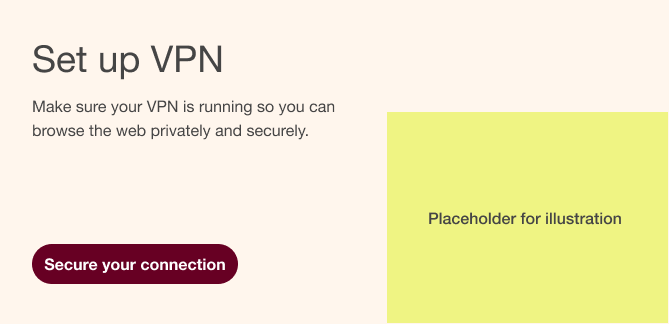 Example AC card that guides the user across the heading, body, and CTA.