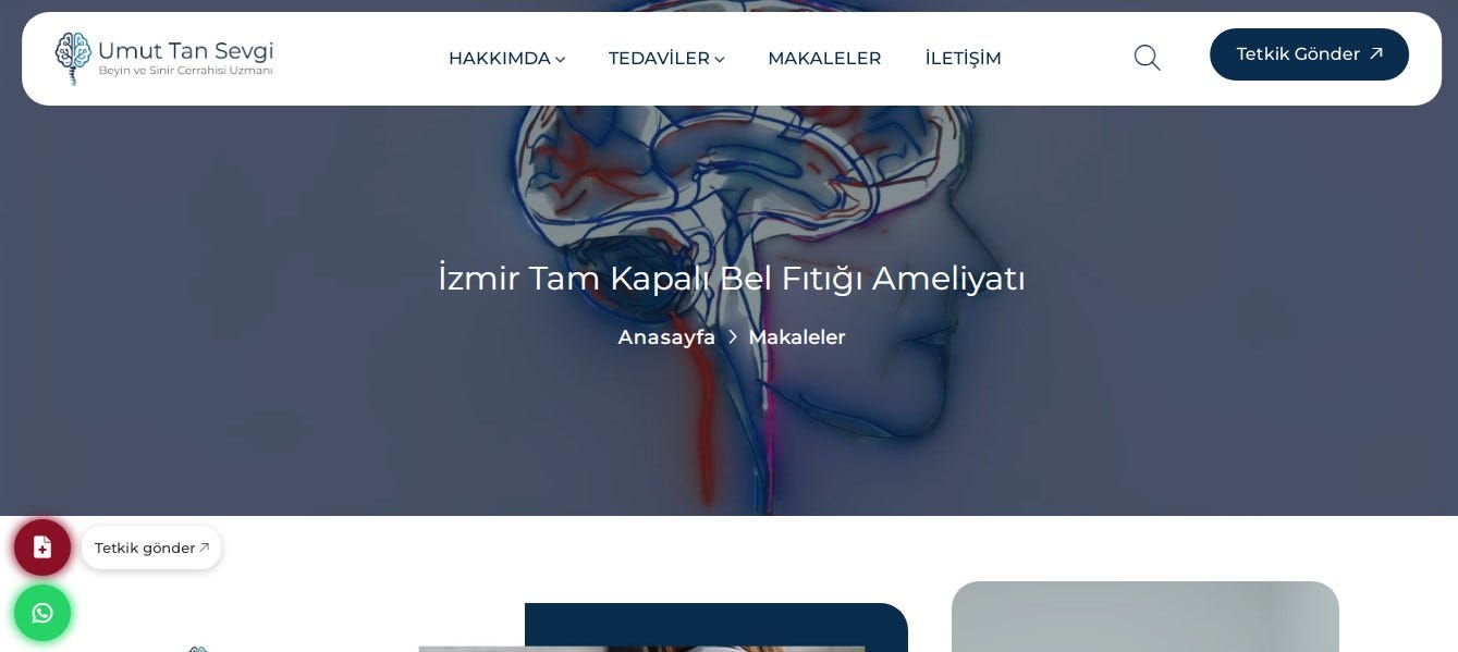 İzmir bel fıtığı tedavisi