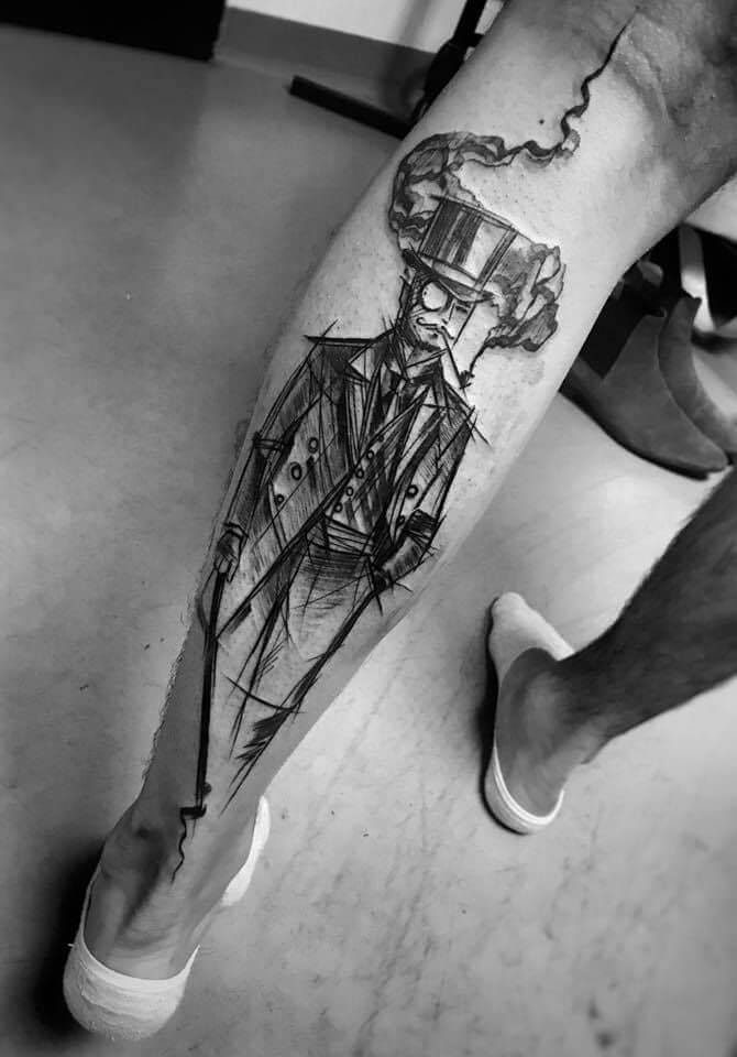 sketch style tattoos