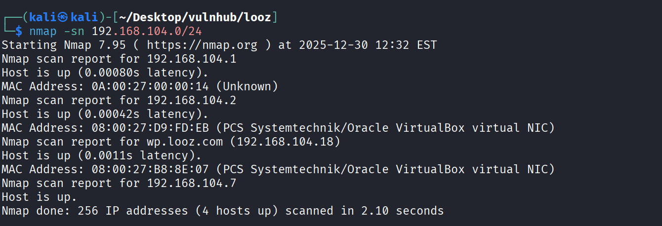 Vulnhub: Looz 1 Walkthrough