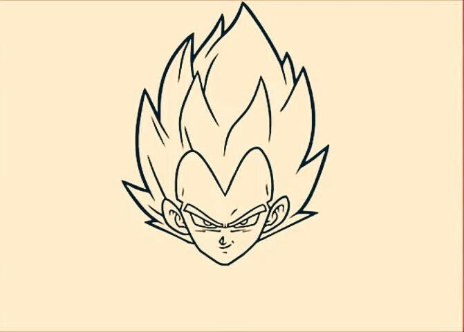 HOW TO DRAW VEGETA FACE FROM DRAGON BALL Z /// COMO DESENHAR O ROSTO DO  VEGETA 