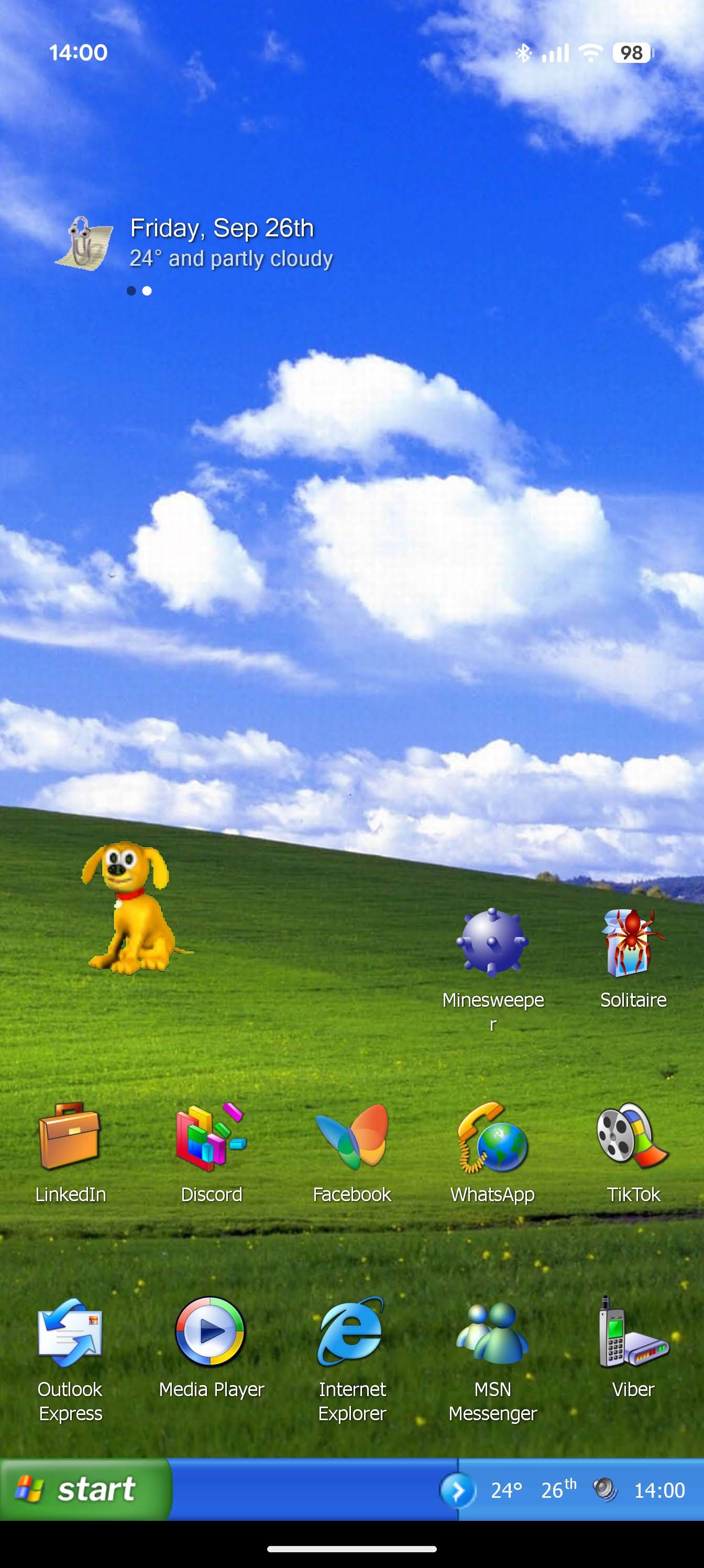 My Windows XP/98 Inspired Android Launcher