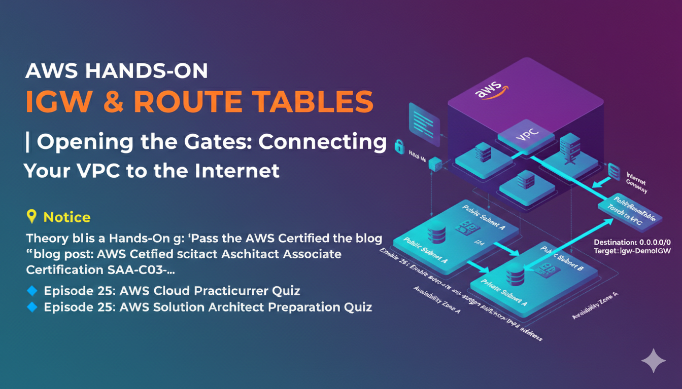AWS Hands-On | IGW & Route Tables | Opening the Gates: Connecting Your VPC to the Internet