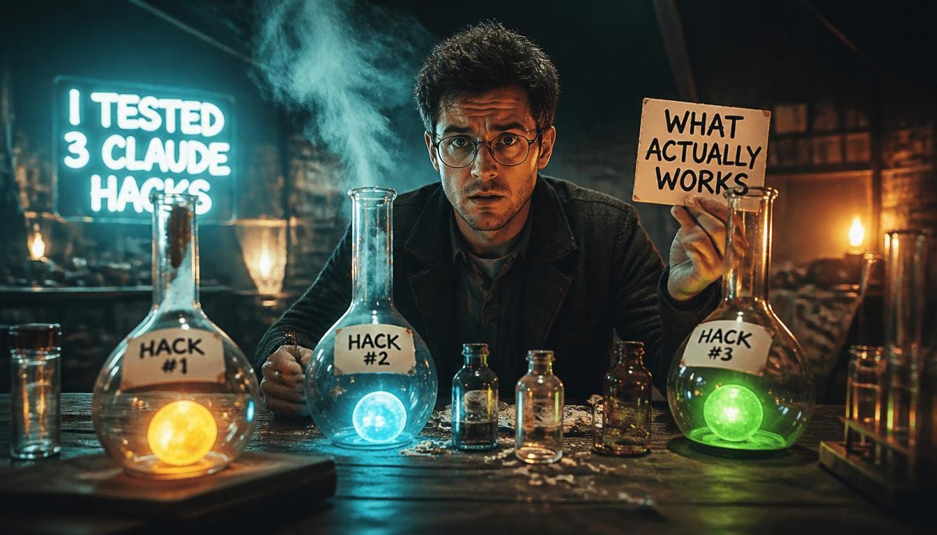 I Tested 3 Claude Hacks — Here’s What Actually Works