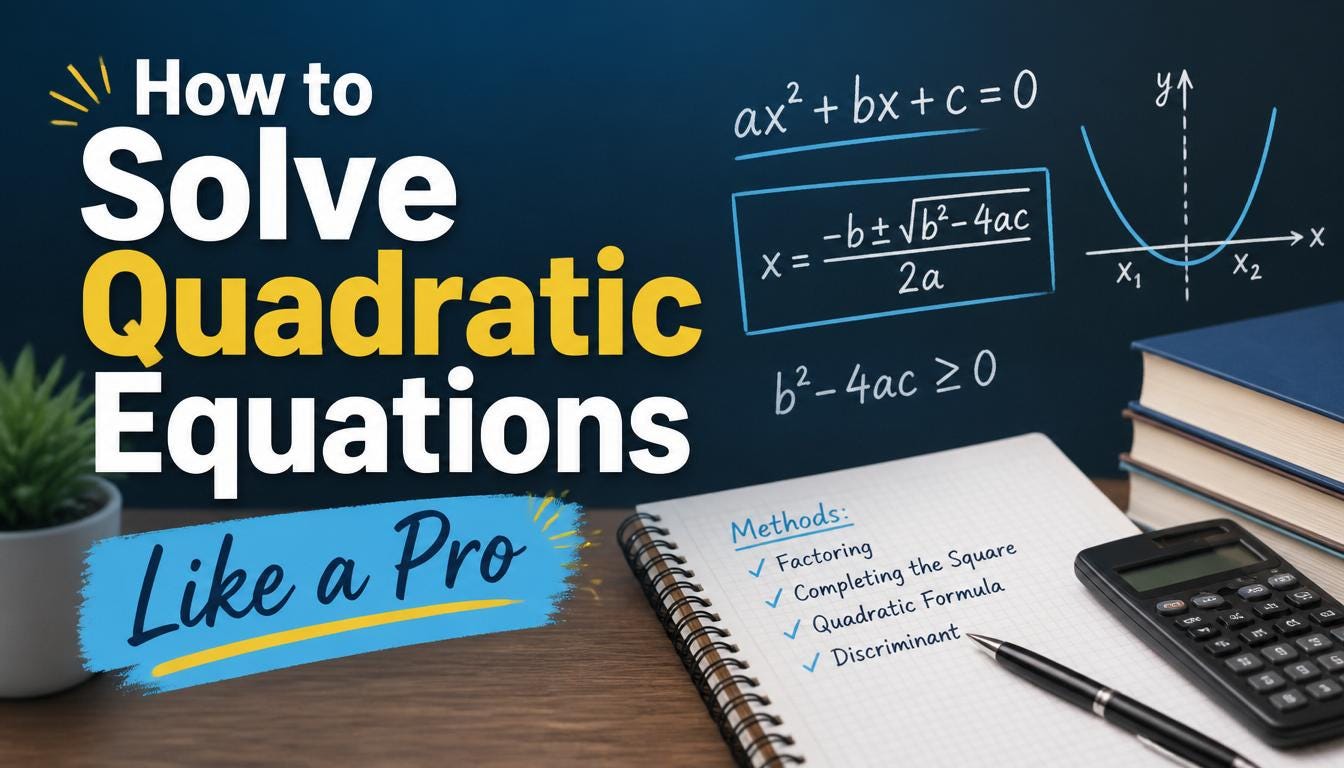 How to Solve Quadratic Equations Like a Pro
