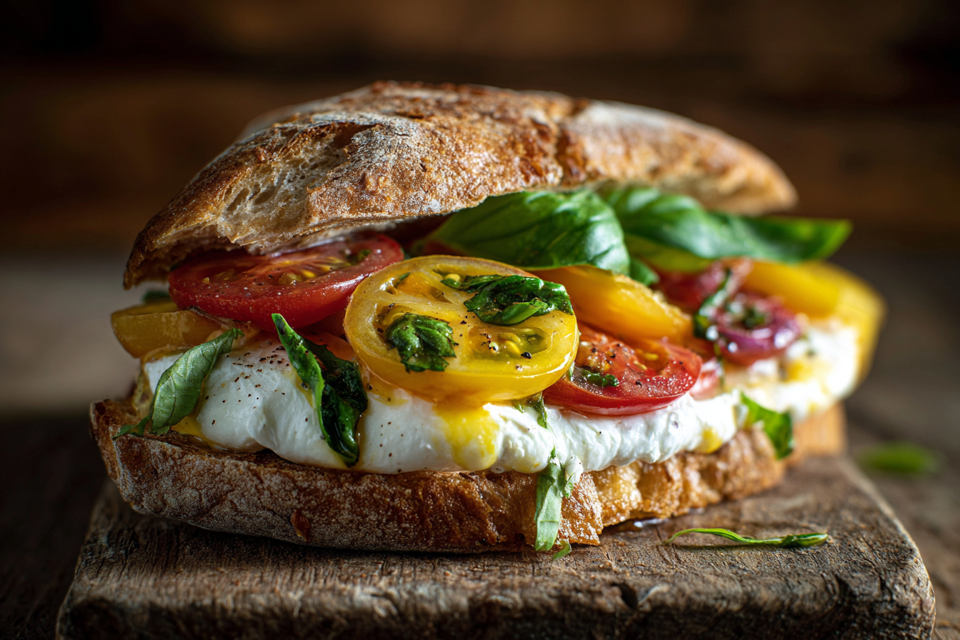 A Family Story Behind My Burrata Caprese Pizza Sandwich
