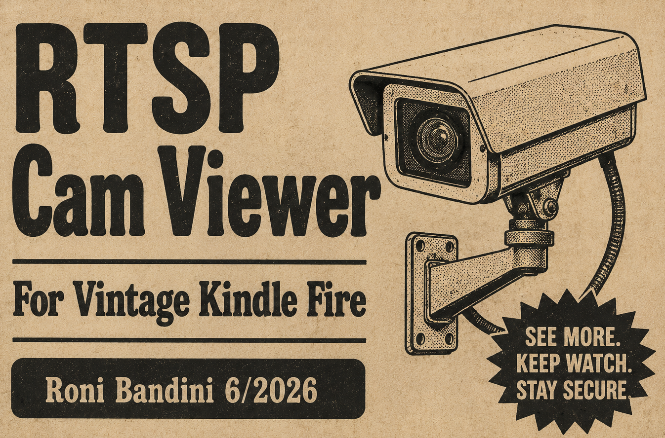 Pantalla de cámaras IP RTSP con un viejo Kindle Fire 5