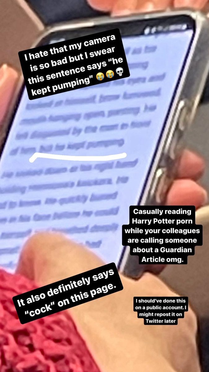 Helen Joyces Harry Potter Porn Addiction. ( Anon twitter user) | by  Missfredawallace | Medium