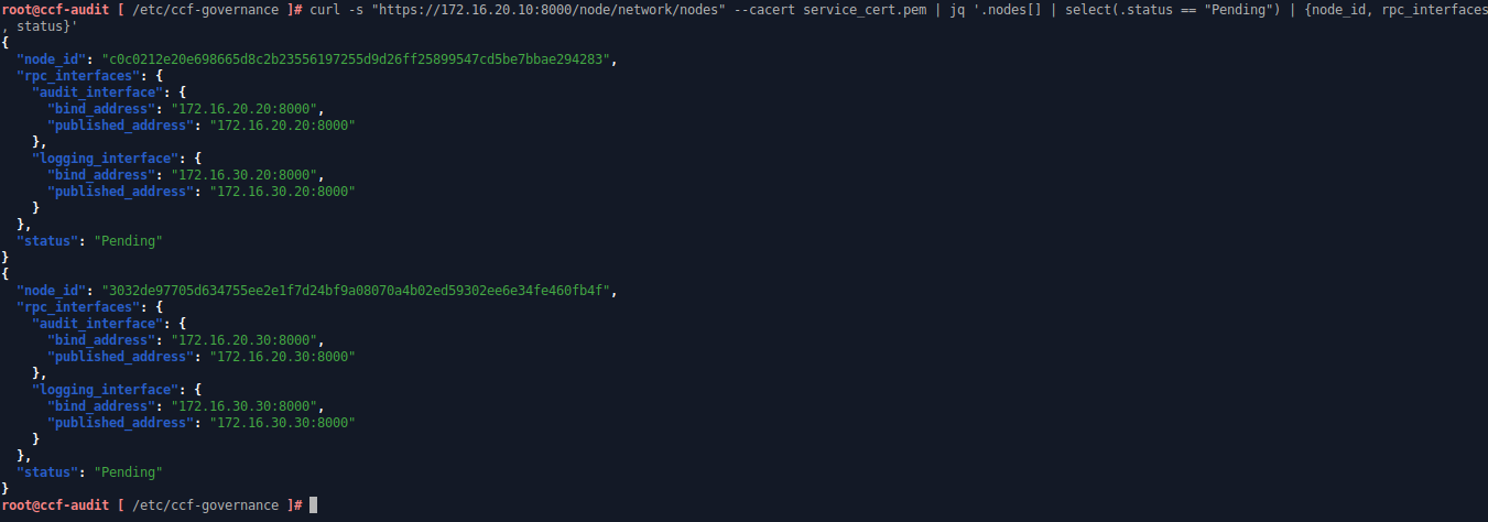 Verify there are two nodes in Pending state