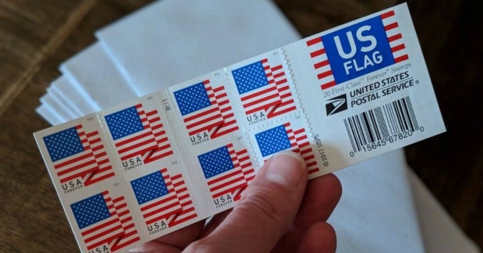 U.S. POSTAL SERVICE U.S. Flag USPS Forever Stamps, Book of 20 - 2016 New  Release