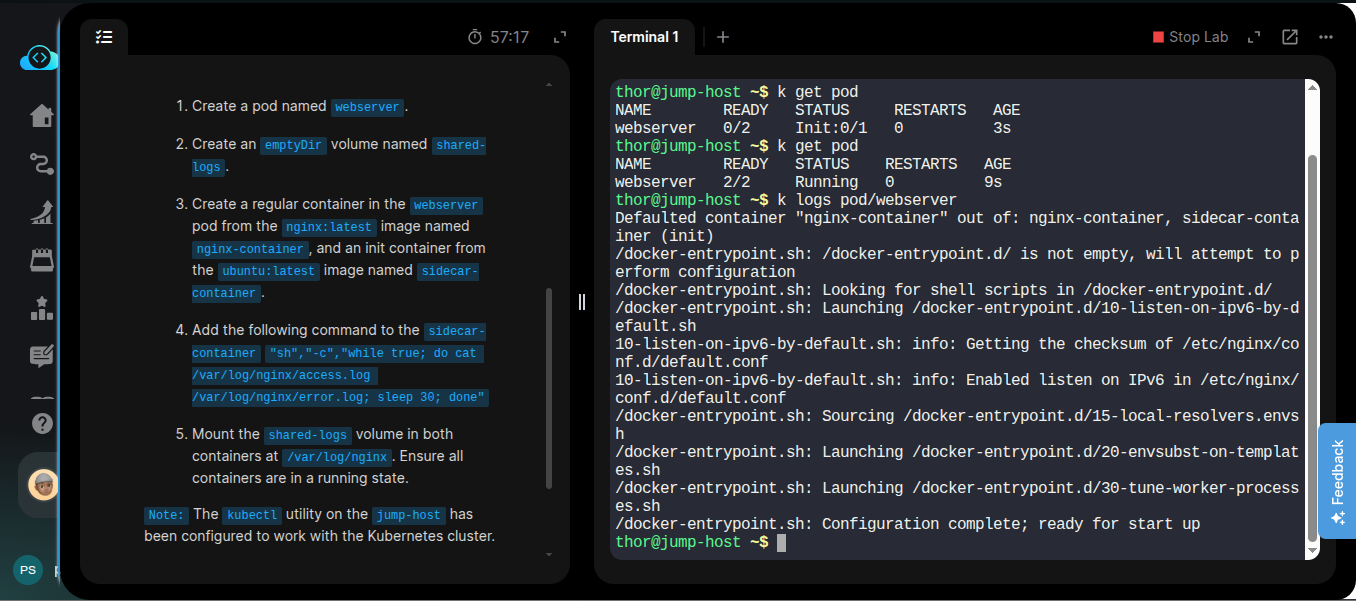 Day55 of 100 days of devOps on kodekloud: Kubernetes Sidecar Container
