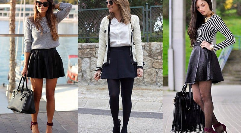 Cómo combinar una falda negra? 4 looks infalibles para conseguirlo