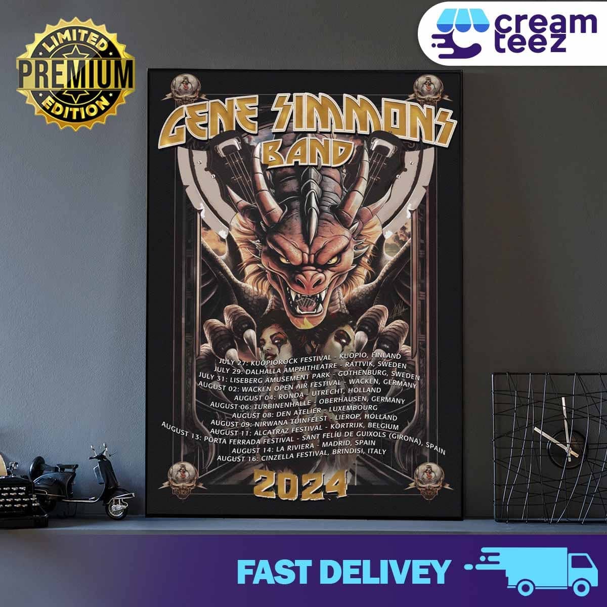 Metallica M72 North American Tour 2024 Poster Merch Limited Edition at
