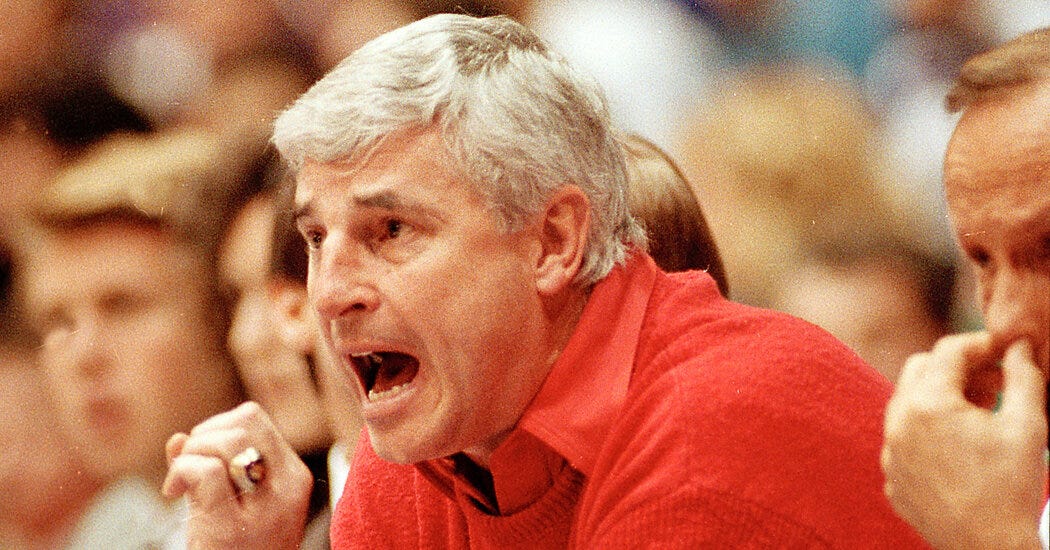 NYTimes: “Bobby Knight, Basketball Coach Known for Trophies and Tantrums, Dies