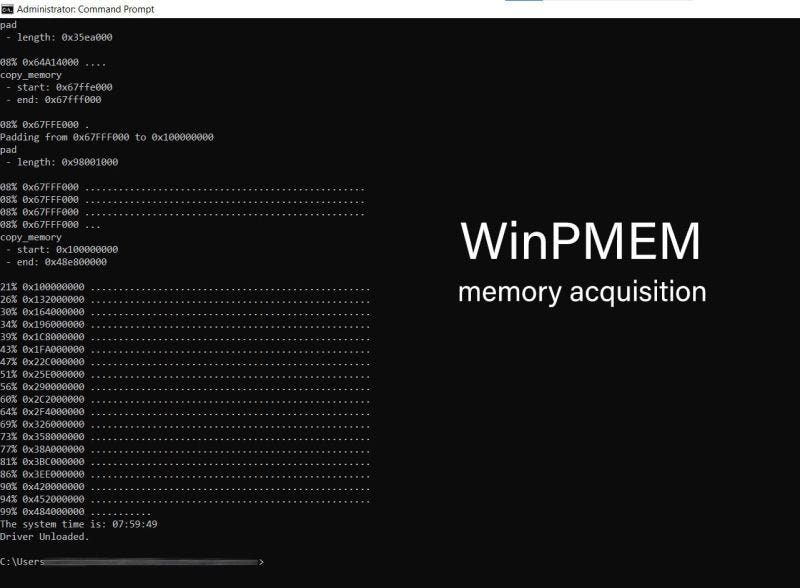 WinPMEM Free RAM Capture Tool - Abdul Shareef Pallivalappil - Medium