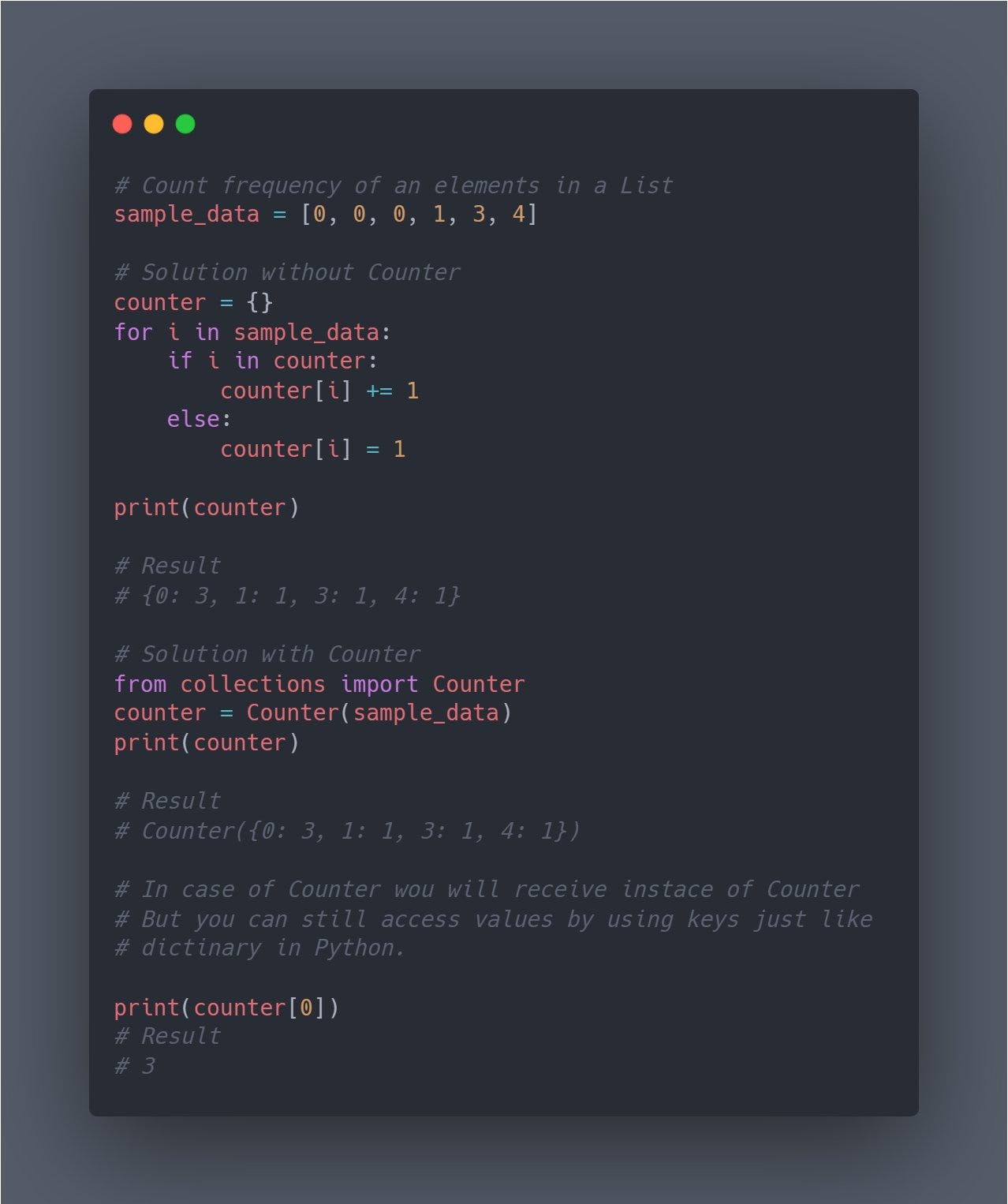 Counter class in Python. Let's learn about Counter in Python. | by Rohit  Patil | Medium