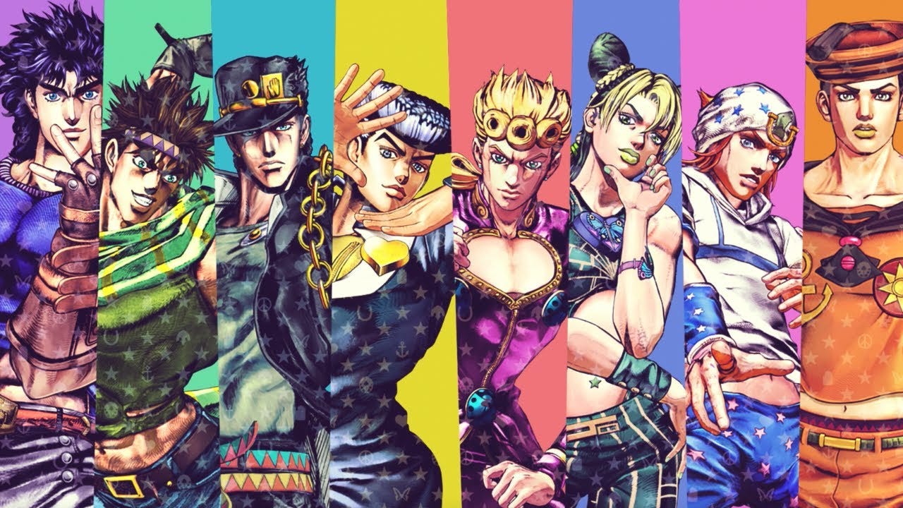 kujo jotaro and star platinum (jojo no kimyou na bouken and 1 more