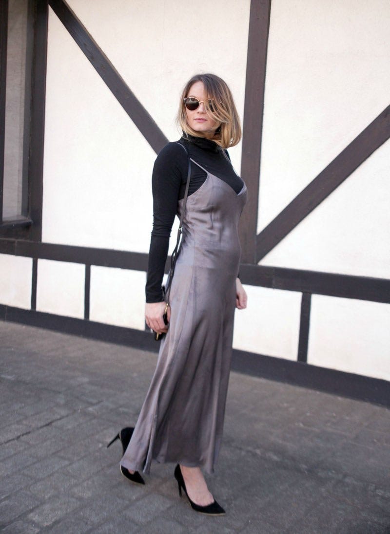 COLD WEATHER ESSENTIALS: SLIP DRESSES & TURTLENECKS + LINK-UP, by Coats  VIY