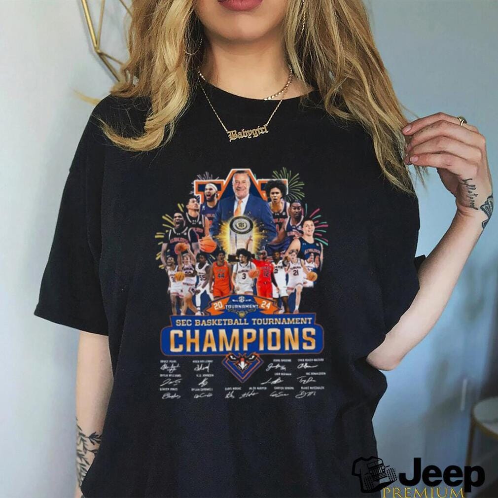 Auburn Tigers 2024 Sec Basketball Tournament Champions Shirt by