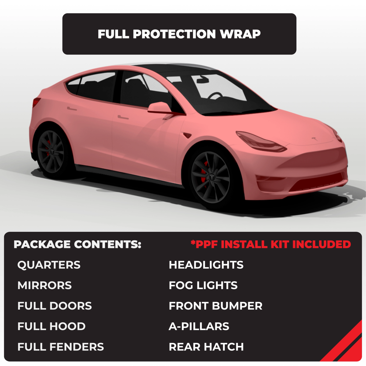 Tesla Model Y Matte Paint Protection Film (PPF) Wrap