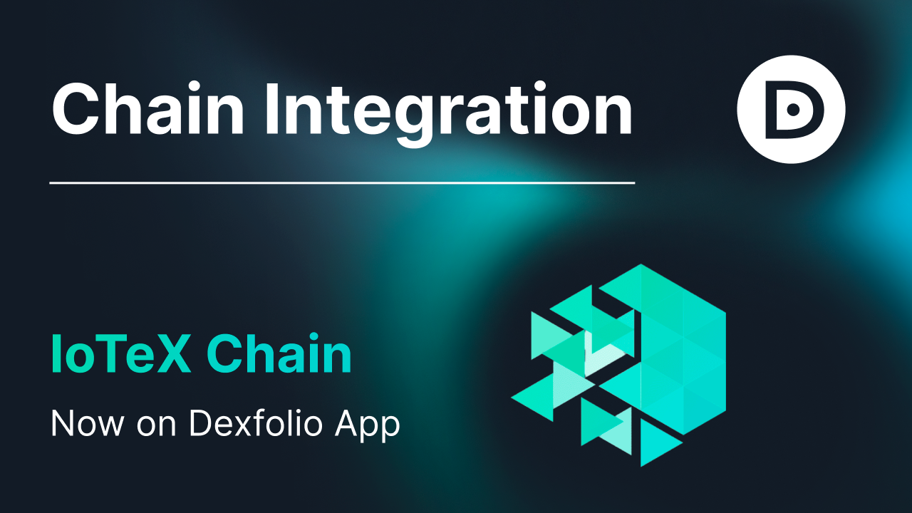 The IoTeX chain is live on Dexfolio!