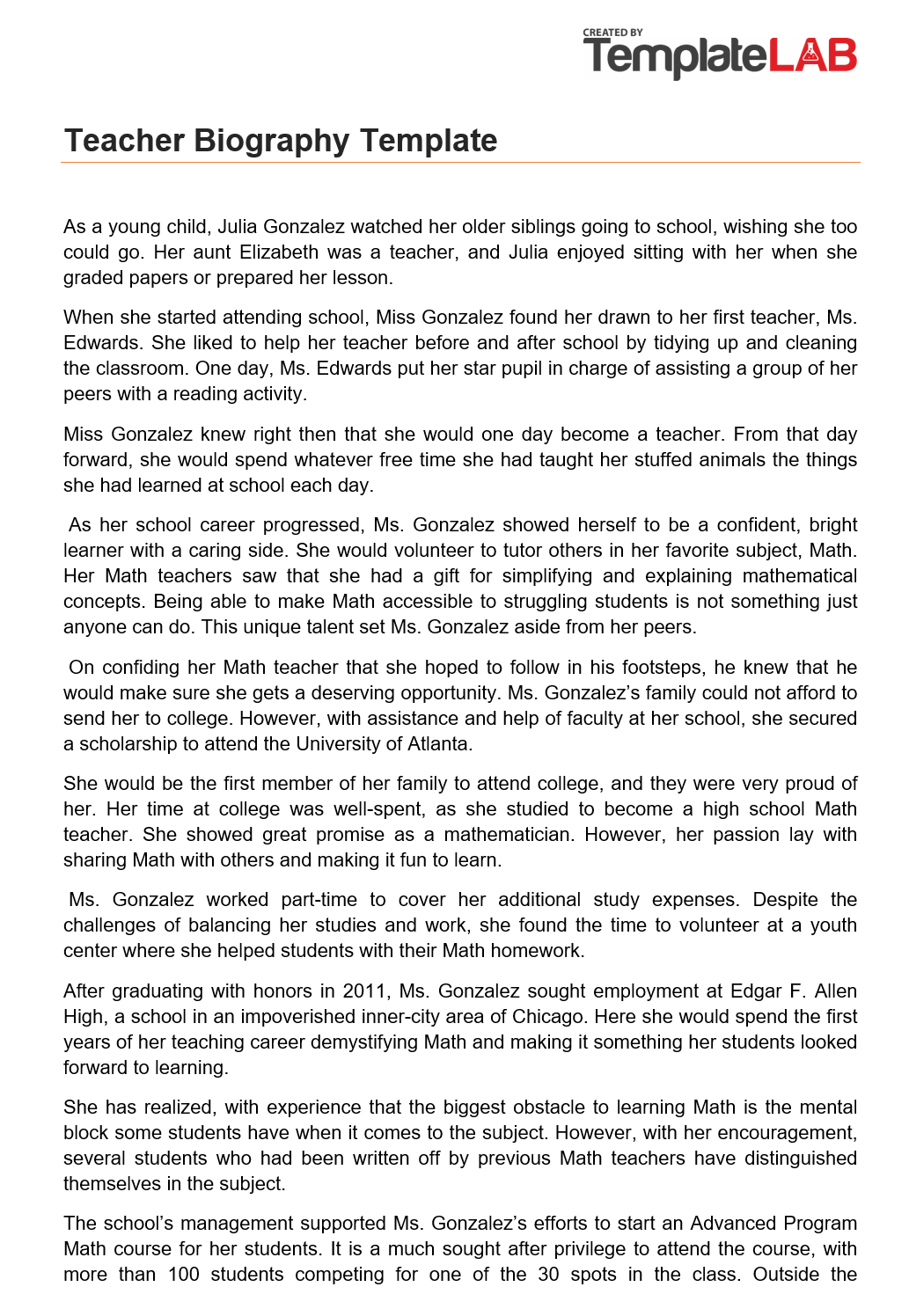 How To Write A Biography In English Example Step by Step Guide By 