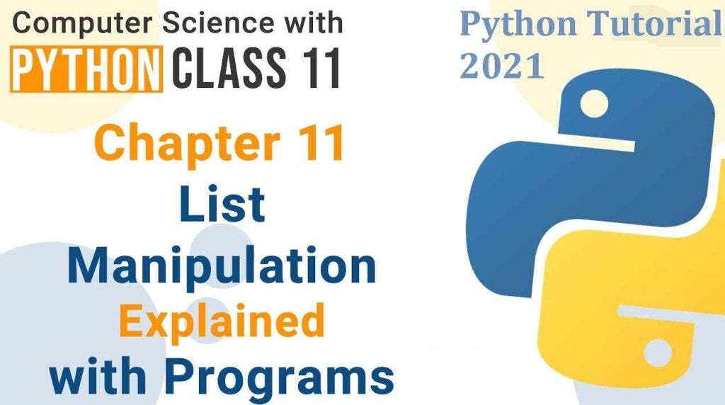 list manipulation in python class 11 notes | by Python Programming | Medium