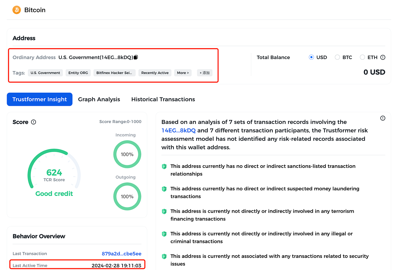 Utilize the Trustformer system to analyze the flow of funds to OFAC ...