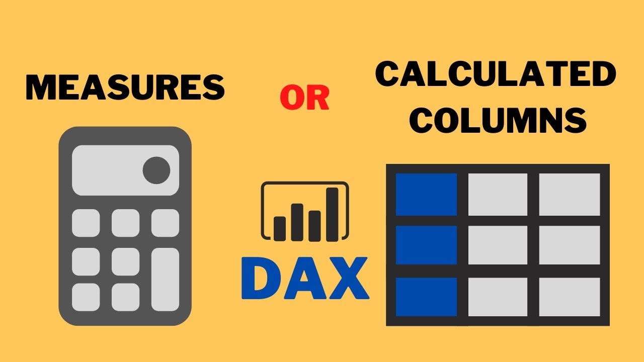 📊 Differences Between Measure and Calculated Column in Power BI | by  Nurhayat Yurtaslan | Medium