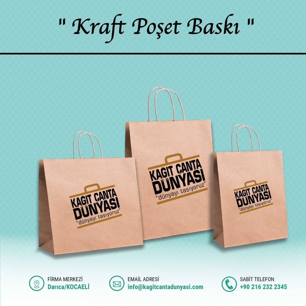 Kraft Poşet Baskı. Kraft poşet baskısı, kraft kağıttan… | by  Info@kagitcantadunyasi | Medium