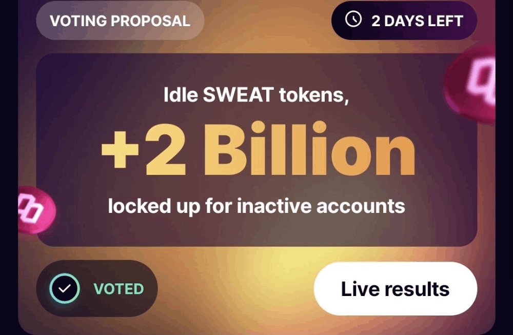 Sweat Governance Event: The Vote on The Abandoned Wallets.