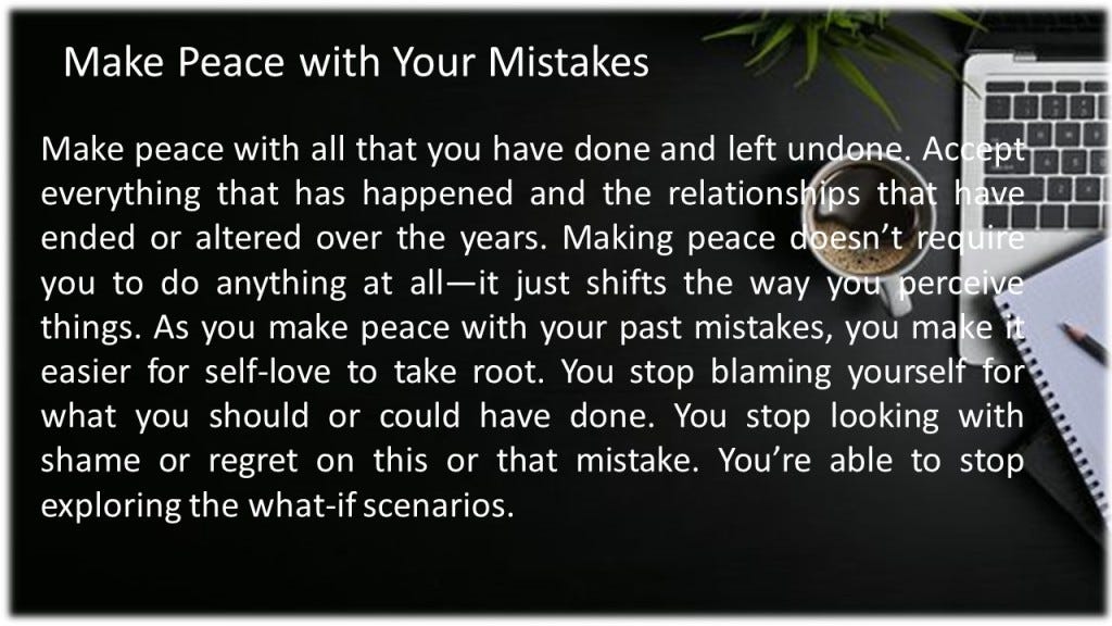 Making Peace with Past Mistakes