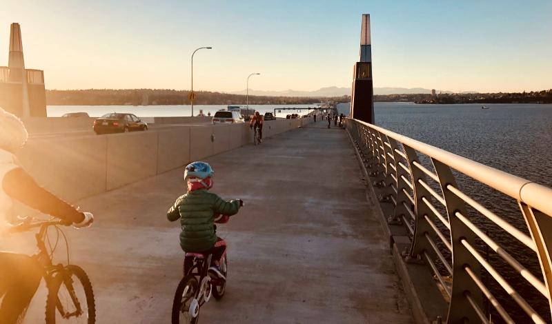 Pedaling my way to the 520 bridge