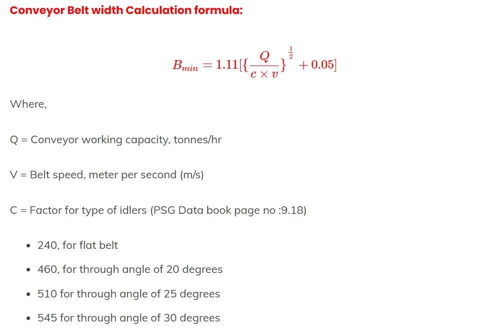 Belt conveyor motor selection calculations conveyor design part 2 by Akash Bhorade Medium