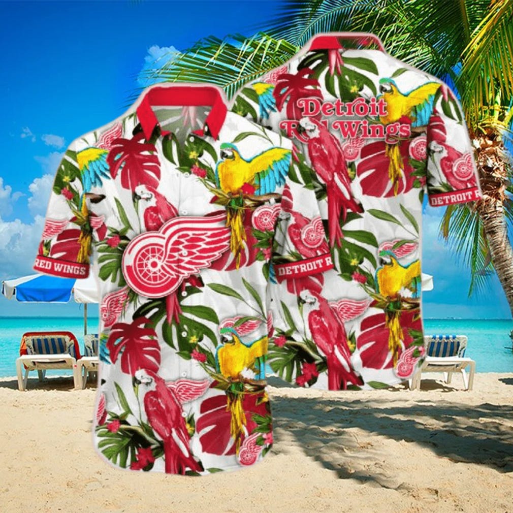 Detroit Red Wings NHL Hawaiian Shirt Festivals Aloha Shirt