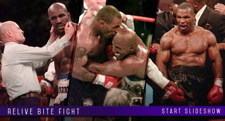 Boxing book review: 'The Bite Fight' details the Tyson-Holyfield collision  course, and Iron Mike's infamous meltdown - Bad Left Hook