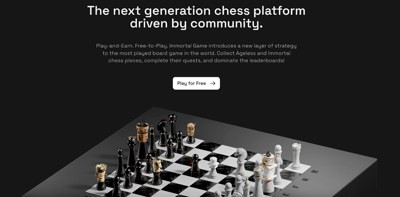 Backing Immortal Game — the new frontier of competitive chess, a play-and-earn chess platform