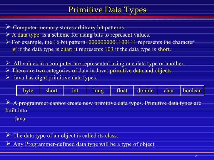 data types computer