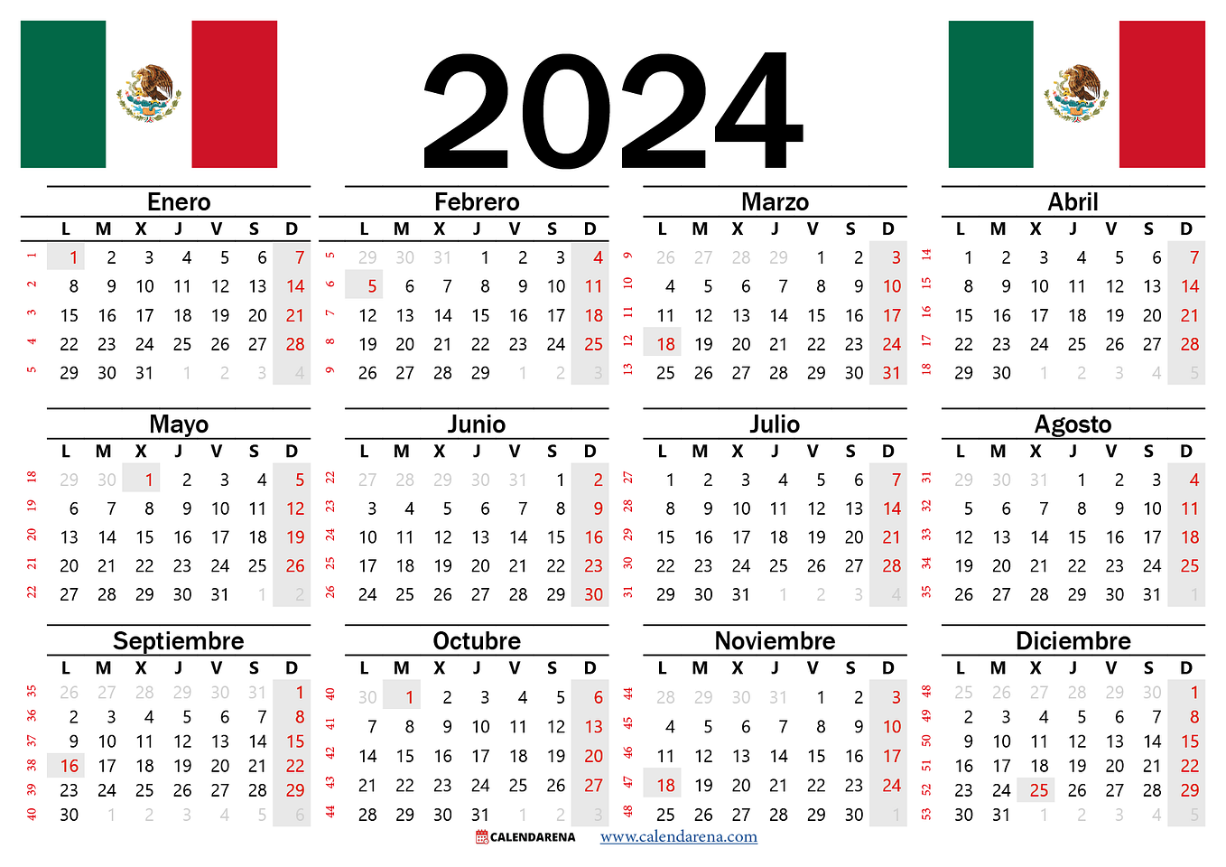 Calendario 2025 chile con festivos PDF by Calendarena Medium