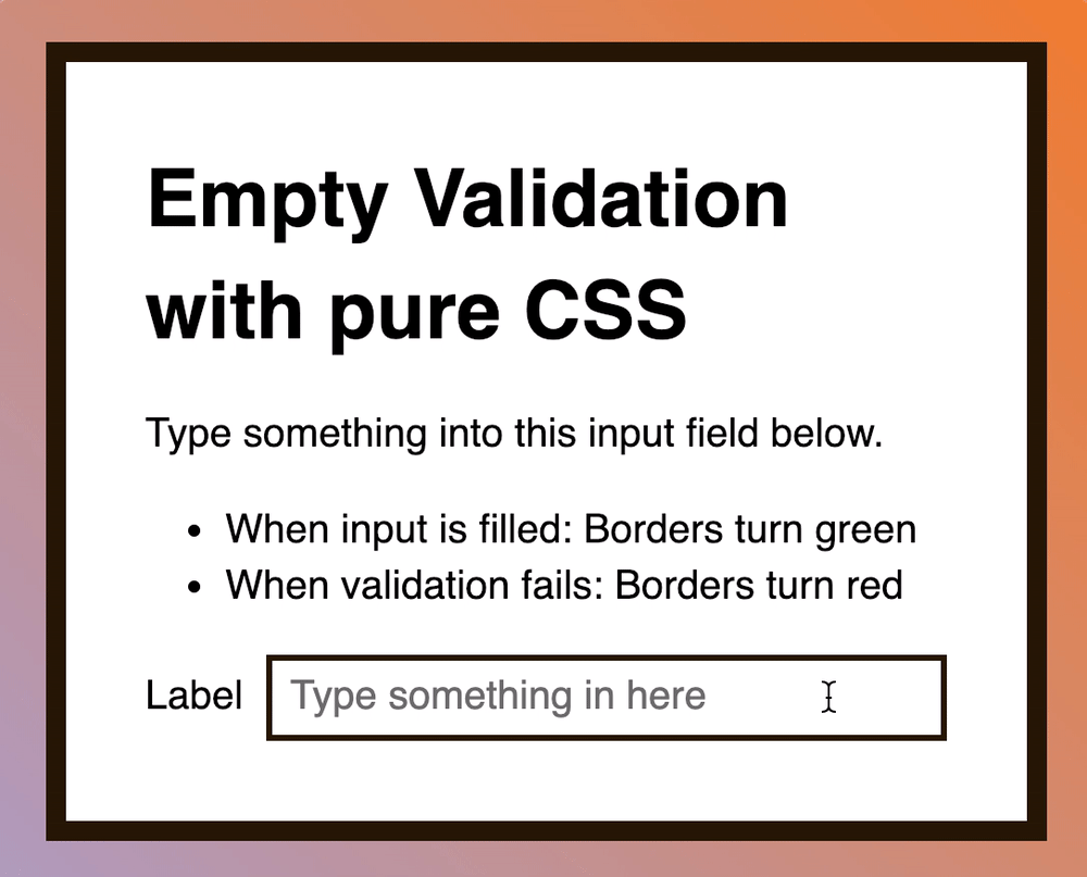 How to check if an input is empty with CSS by Zell Liew We’ve moved