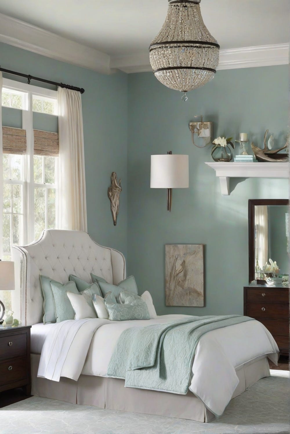 New Providence Navy (1640): Nautical Elegance in Your Moody Bedroom