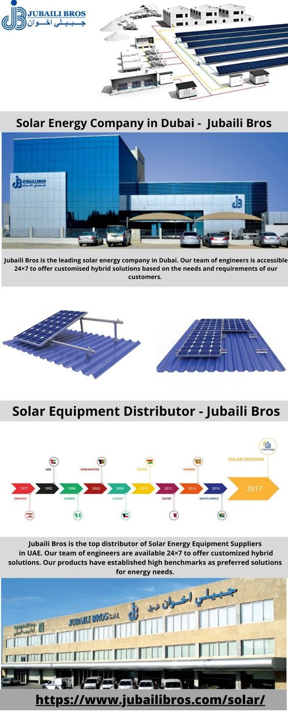 Exploring Solar Panel Solutions with Jubaili Bros in Dubai by Jubaili
