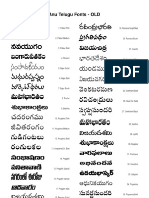 Pragathi Telugu Font