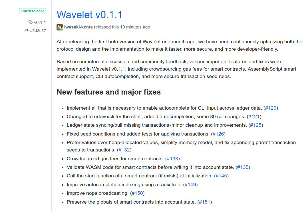 Wavelet v0.1.1